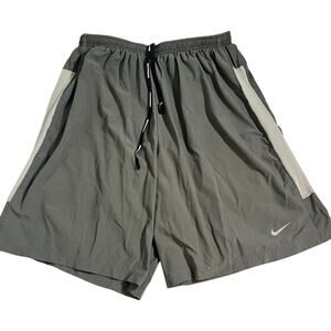 Nike Dri-Fit Lined Running Shorts - Dark Green - Size Medium